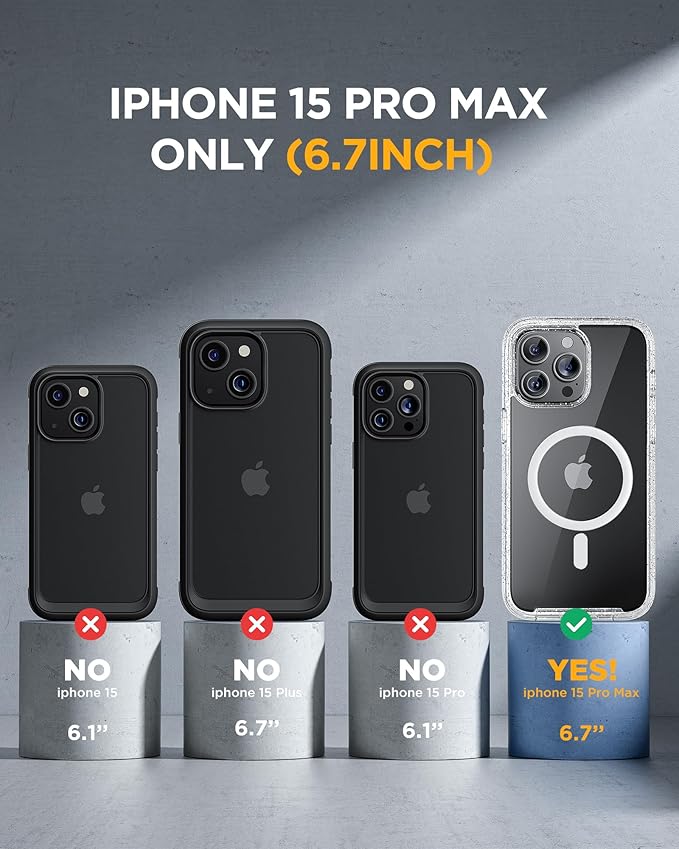 Miracase Magnetic for iPhone 15 Pro Max Case 6.7'' Full-Body Drop Proof Phone - Image 6