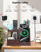 Wireless Charger with Desk Organizer, Pen Pencil Holder, Office Supplies and - Image 7
