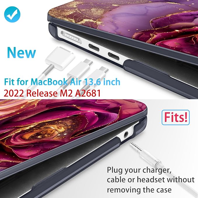 Mektron for 2025 M4 MacBook Air 13.6 Inch A3240 Case Fits 2023 A2681 M2 2024 - Image 2