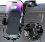 Wireless Car Charger, ZEEHOO DUOXX Dual Coils 15W Fast Charging Auto-Clamping by ZEEHOO%C2%AE