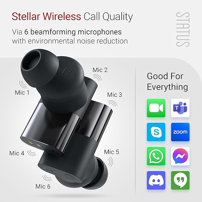 Status Between 3ANC Onyx True Active Noise Cancelling Wireless Earbuds - Image 6