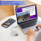 SD Card Reader for iPhone, 4 in 1 USB C and Lightning to CF/SD/MS/TF Card - Image 5