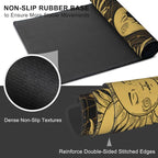 Mouse Pad, Large Golden Sun and Crescent Desk Mat, Extended Non-Slip Gaming - Image 3