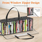 Lifewit DVD Storage Bags 10 Pack, Front Window Zipper Design, Stackable Media - Image 3