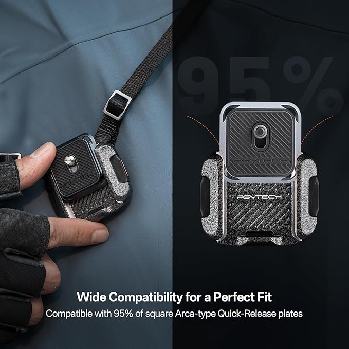 PGYTECH Camera Shoulder Strap Mount Quick Release Clamp, Aluminum Alloy QR - Image 5