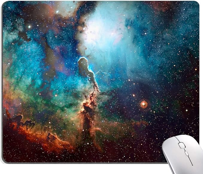 Mouse Pad, Galaxy Mouse Pad, Square Waterproof Mouse Pad Non-Slip Rubber Base by DUADELI