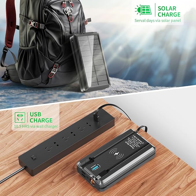 Solar Power Bank Portable Charger 52800mAh 5V/3A Fast Charging Battery Pack - Image 4