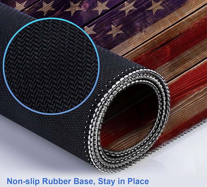 Patriot Wood Grain American Flag Extended Large Gaming Computer Mouse Pad - Image 7