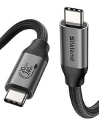 Silkland USB 4 for Long Thunderbolt 4 Cable 16.5FT/5M, 20Gbps Data Transfer by Silkland