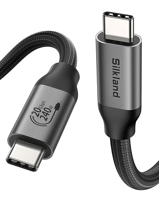 Silkland USB 4 for Long Thunderbolt 4 Cable 16.5FT/5M, 20Gbps Data Transfer by Silkland