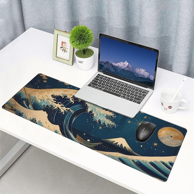 Gaming Mouse Pad, Large Non-Slip Rubber Base Mousepad, Keyboard Mouse Mat - Image 9