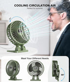 JZCreater USB Desk Fan, Mini Fan Portable, 3 Speeds Desktop Table Cooling Fans - Image 4