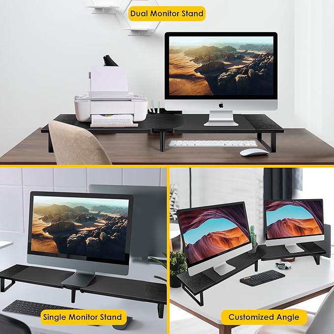 Across-Star Dual-Monitor Stand for Desk - Image 4