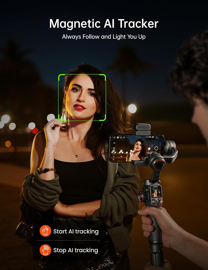 Hohem iSteady M7 Smartphone Gimbal Stabilizer, AI Tracking Sensor - Image 3
