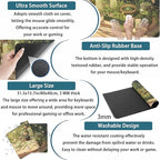 Cute Desk Mat Green Sage Mouse Pad Anime Forest XXL Large Extended Gaming - Image 3