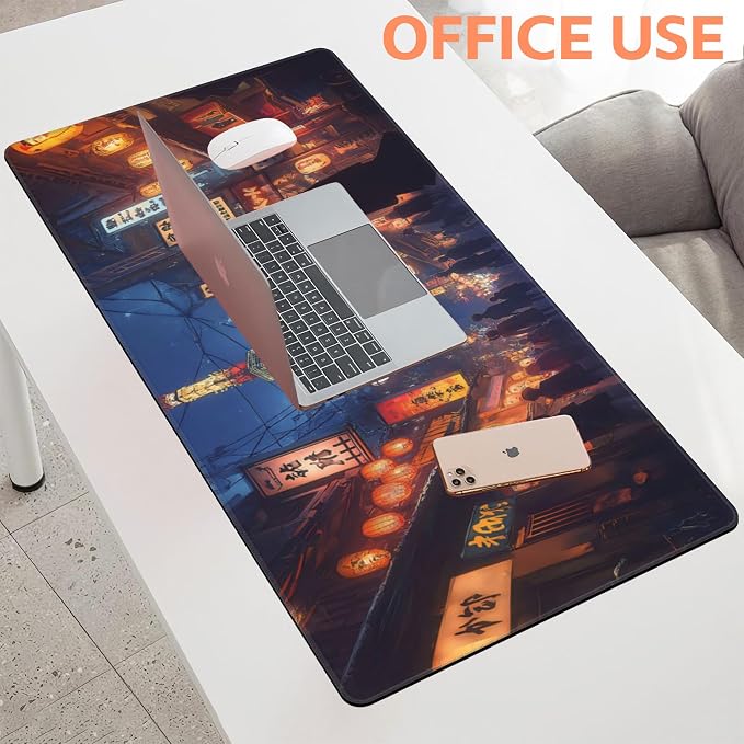 Mouse Pad Large Bustling Street in Tokyo Non-Slip Gaming Desk Mat - Image 5