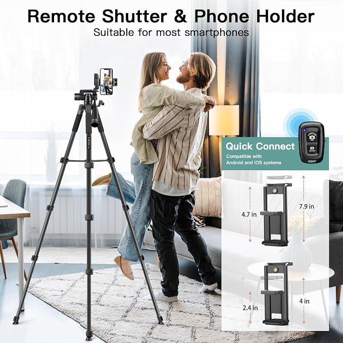 Victiv 68" Phone Tripod Stand, Tablet Tripod - Image 6