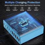 420W USB C Charger Block, 10-Port Charging Station GaN Fast Charging Type C & - Image 5
