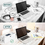 Bamboo Cable Management Box, Large Cord Organizer Box Cable Box to Hide Wires & - Image 4
