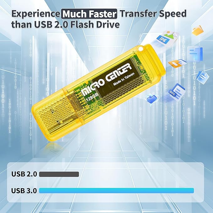 INLAND Micro Center Super Speed 128GB USB 3.0/USB3.1 Gen1 Flash Drive Gum Size - Image 3