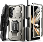 TONGATE for Z Fold 5 Case with Ring Stand, Built-in S Pen Holder & Glass Screen - Image 9