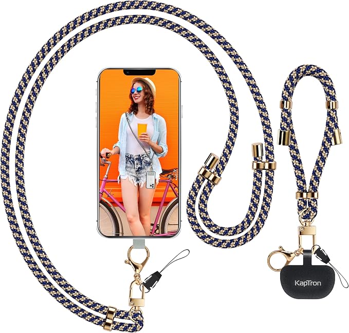Universal Phone Lanyard with Wrist Strap, Adjustable Crossbody Cell Phone by KAPTRON