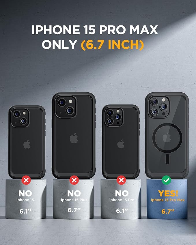 Miracase Magnetic for iPhone 15 Pro Max Case 6.7'' Full-Body Drop Proof Bumper - Image 6
