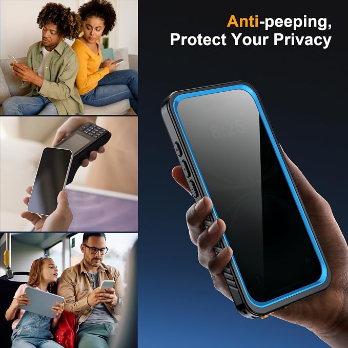 for iPhone 16 Plus Case Waterproof, Built-in Privacy Screen & HD Screen Double - Image 3