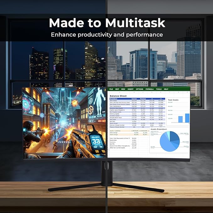 Deco Gear 34" 3440x1440 21:9 Ultrawide Curved Monitor, 4000:1 Contrast Ratio - Image 6