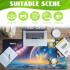 Desk Mat, Galaxy Earth Planet Desk Pad, Science Fiction Cosmic Large Gaming - Image 3