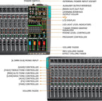 Depusheng MX16 16 Channel Sound Mixer Audio Mixing Console 48V 256DSP - Image 2