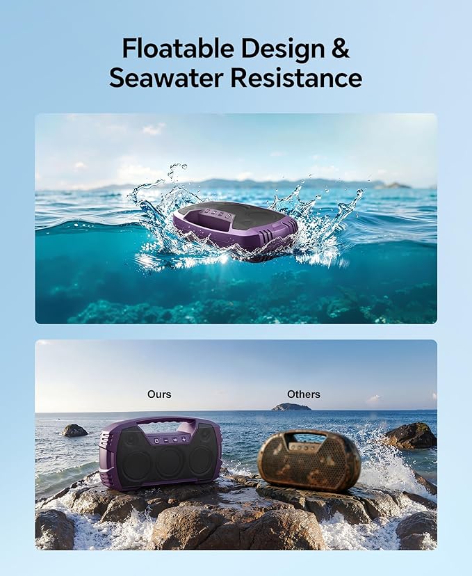 IPX7 Waterproof Outdoor Bluetooth Speaker, 32H Playtime, Floating Design - Image 5