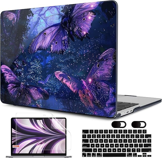MEEgoodo Case for M4/M3/M2 MacBook Air 13.6 inch Case 2025 2024 2022, Fit Model by MEEgoodo