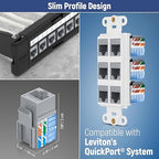 Everest 90° Angled RJ45 Cat5e Keystone Jacks 10-Pack in Gray - Image 6