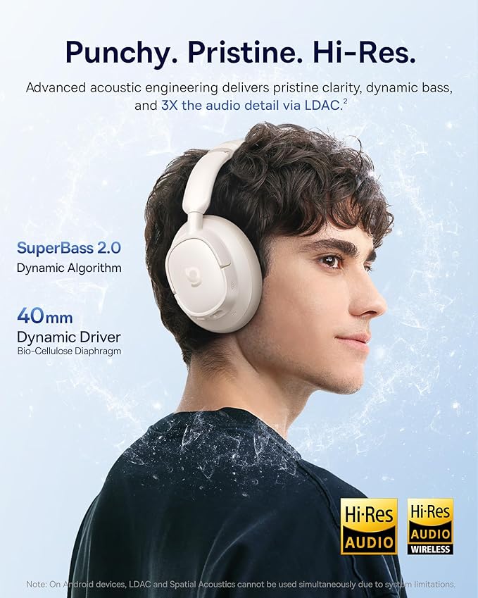 Baseus Bass BH1 NC Adaptive Active Noise Cancelling Headphones, Real-Time - Image 3