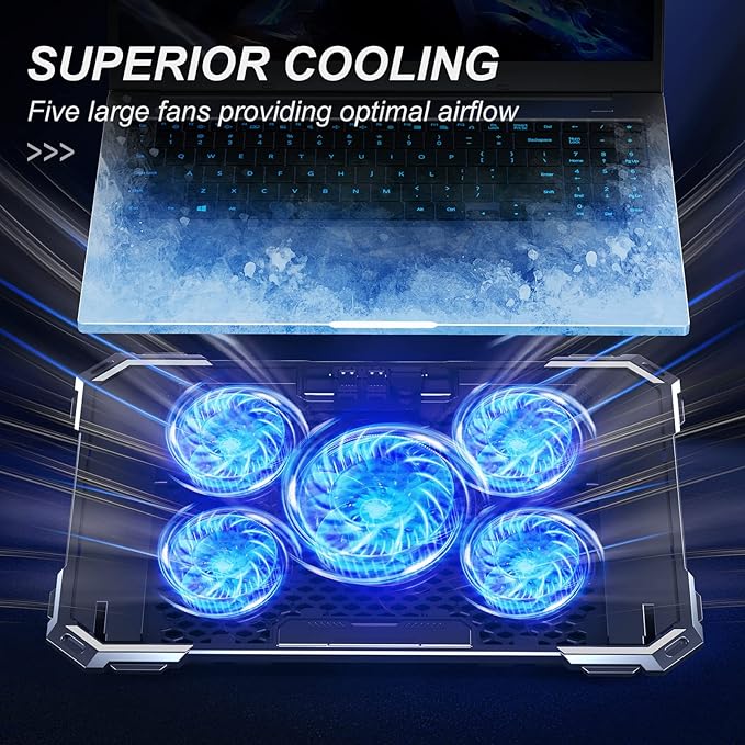 KYOLLY Upgrade Laptop Cooling Pad, Gaming Laptop Cooler - Image 2