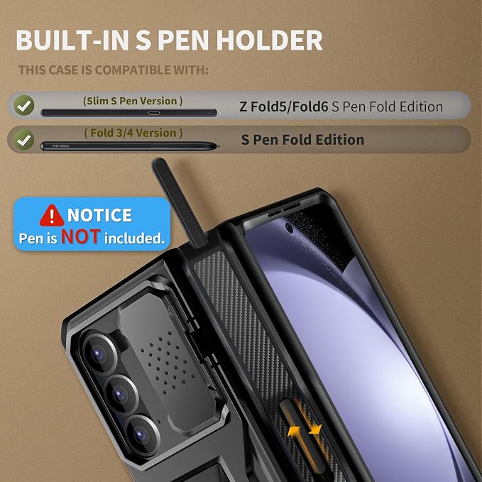 TONGATE for Z Fold 5 Case, Full-Body Military Drop Phone Case for Samsung - Image 4