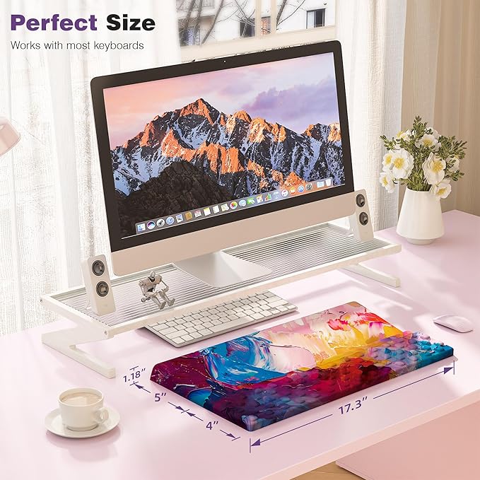 Ospelelf Keyboard Wrist Rest Comfortable Ergonomic Keyboard Stand Riser Holder - Image 6
