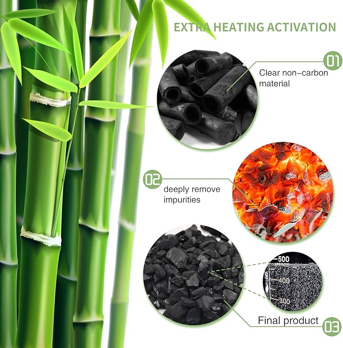 6 Pack Bamboo Charcoal Air Purifying Bag, Activated Charcoal Bags Odor Absorber - Image 3