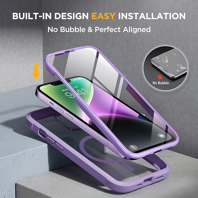 Miracase Magnetic for iPhone 14 Case 6.1", Full-Body Protective Bumper 14 Phone - Image 6