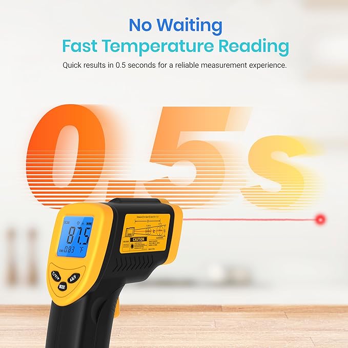 Etekcity Infrared Thermometer Laser Temperature Gun 774, Meat Food Candy Oven - Image 5