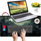 XXL Large Gaming Mouse Pad Anime Green Moon Mountains Desk Mat, Desk Decor - Image 4