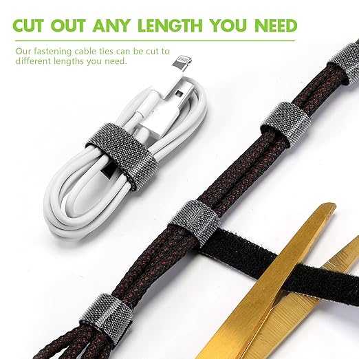 WILLBOND 1/2 Inch x 90ft Fastening Tape Cable Ties Reusable Fastening Nylon - Image 3