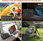 Powkey Solar Powered Generator, 200W Portable Solar Generator Power Station - Image 6