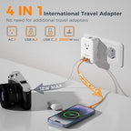 TESSAN Universal Travel Adapter PD 20W, International Power Adapter - Image 4