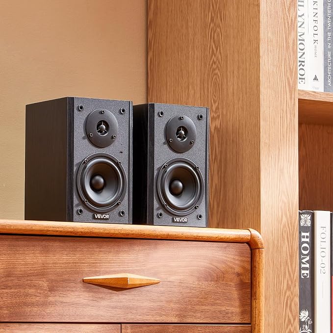 VEVOR Powered Bookshelf Speakers, 20W x 2, Active Studio Monitor Speaker - Image 8