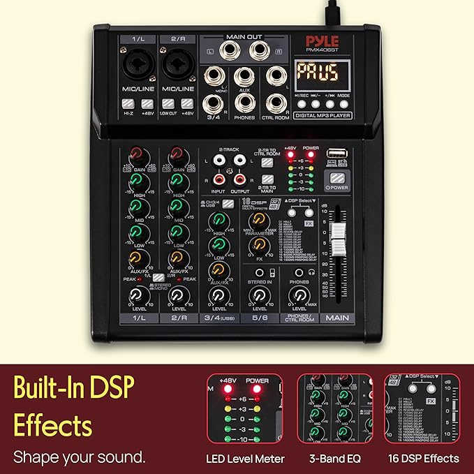 Pyle 6 Channel Studio Mixer - Image 3