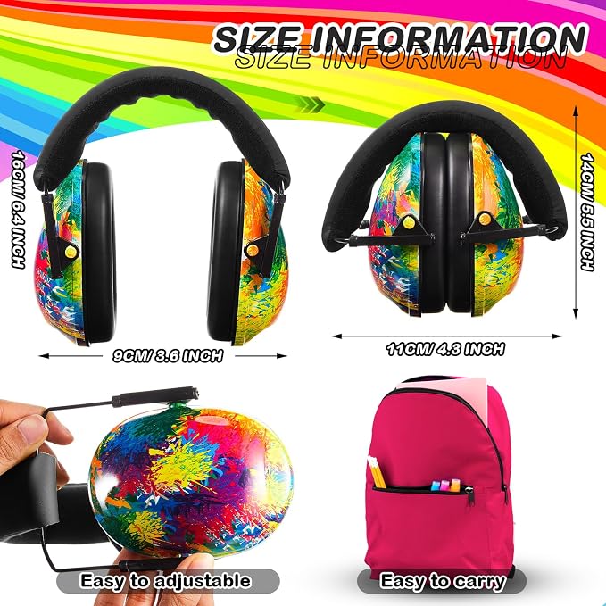 Amylove 12 Pcs Kids Ear Protection Noise Cancelling Headphones Ear Muffs Bulk - Image 2