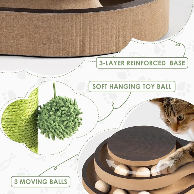 Cat Toys Cactus Cat Scratching Post, Natural Sisal Scratcher - Image 4