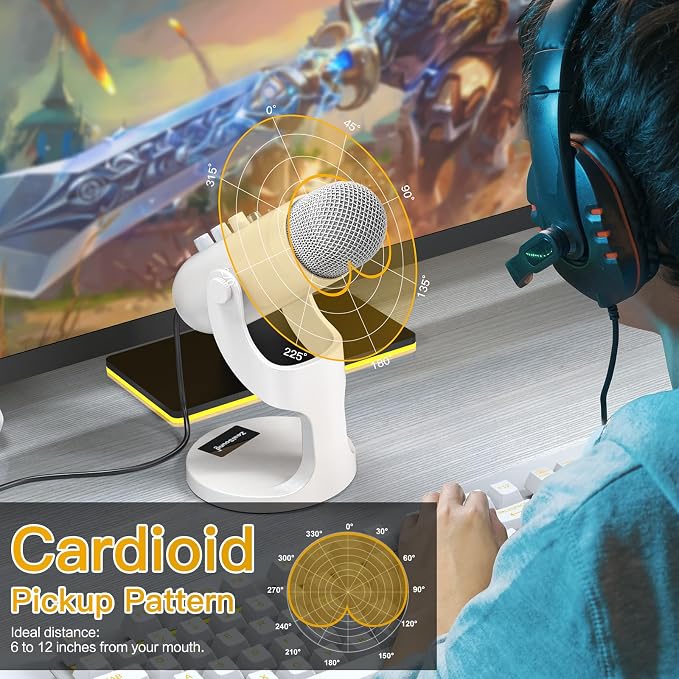 ZealSound USB Microphone, Quick Mute Noise Cancel - Image 6